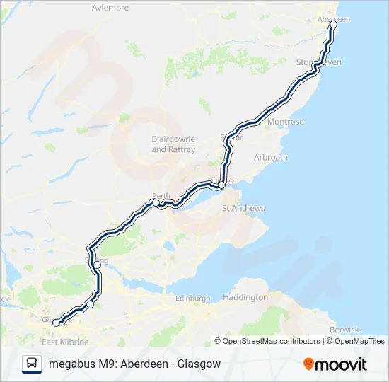 MEGABUS M9 Bus Line Map