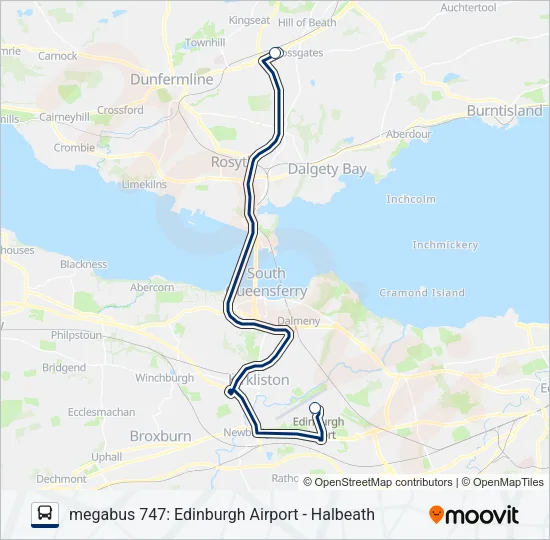 MEGABUS 747 Bus Line Map