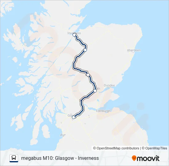 MEGABUS M10 Bus Line Map