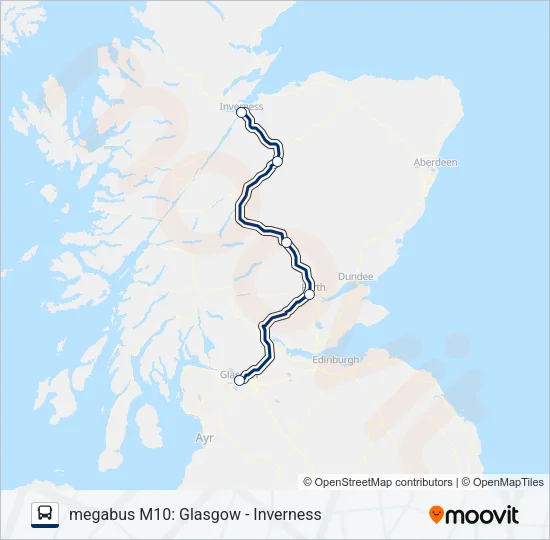MEGABUS M10 Bus Line Map