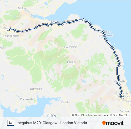 MEGABUS M20 Bus Line Map