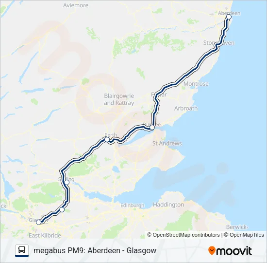 MEGABUS PM9 Bus Line Map