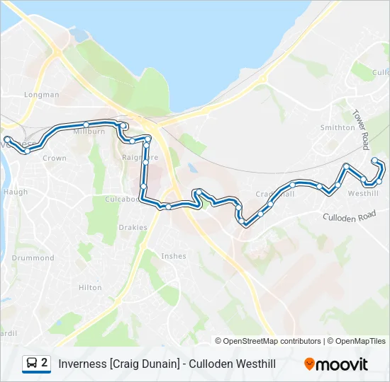 2 Bus Line Map