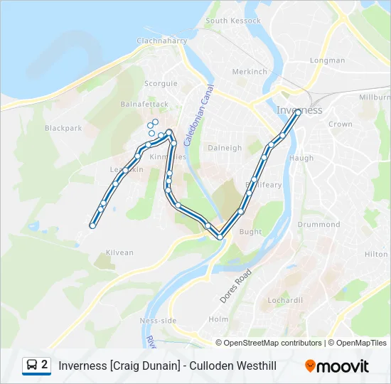 2 Bus Line Map