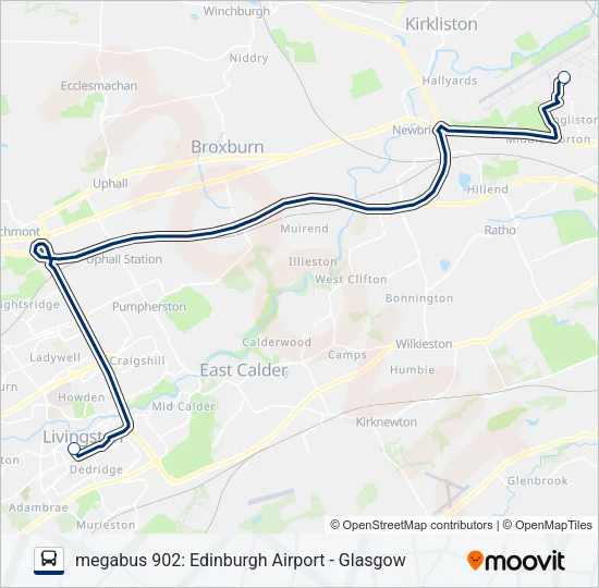 MEGABUS 902 Bus Line Map