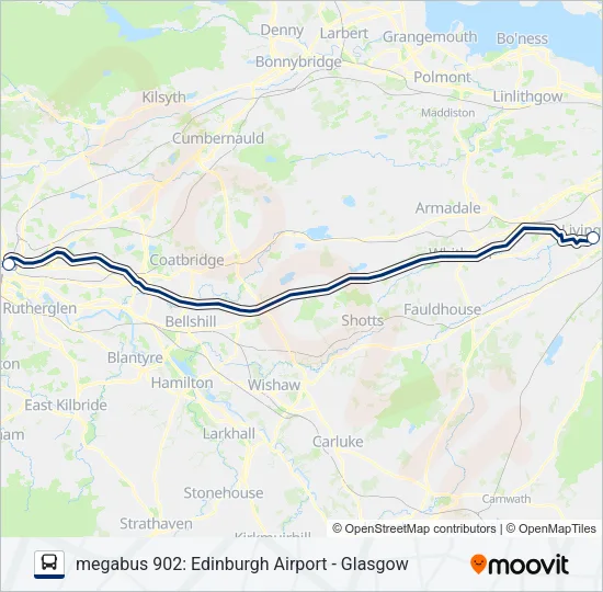 MEGABUS 902 Bus Line Map
