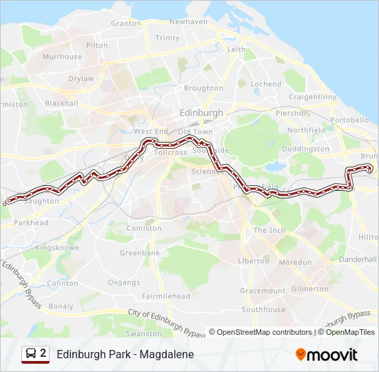 2 Bus Line Map
