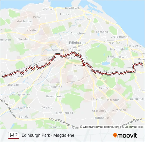 2 Bus Line Map