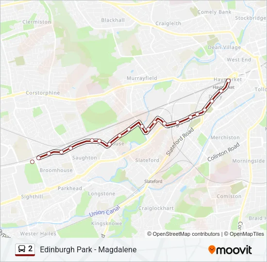 2 Bus Line Map