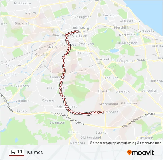 11 Bus Line Map