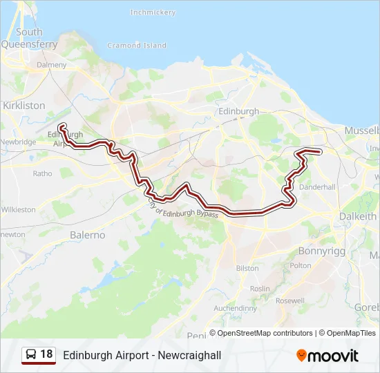 18 Bus Line Map