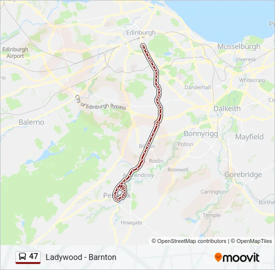 47 Bus Line Map