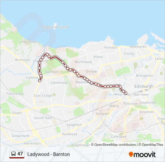 47 Bus Line Map