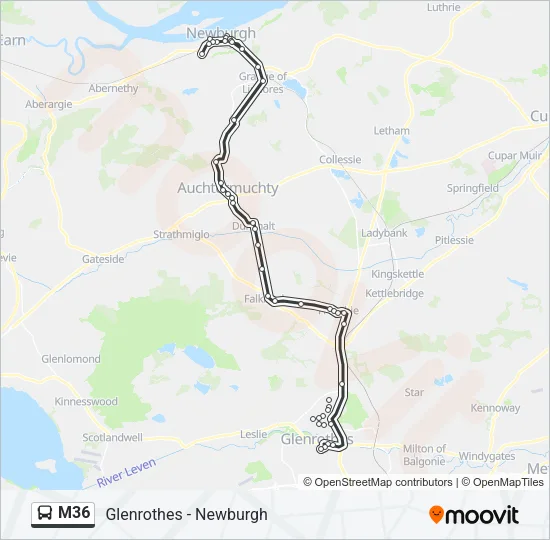 M36 Bus Line Map