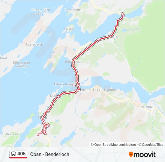 405 Bus Line Map