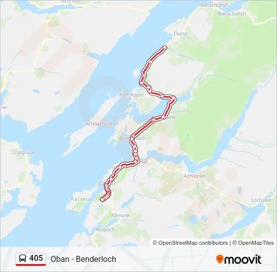 405 Bus Line Map