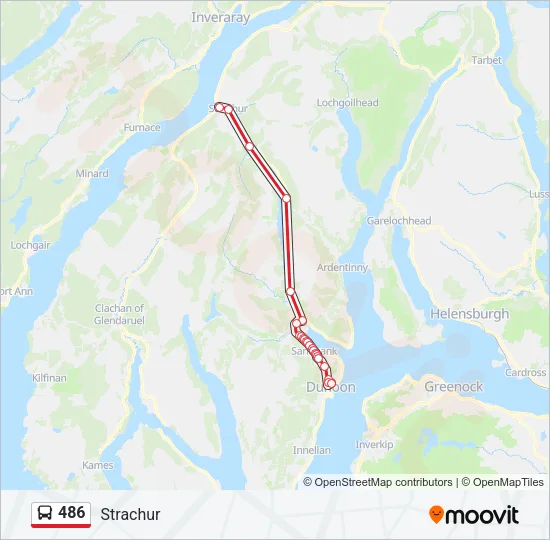 486 Bus Line Map