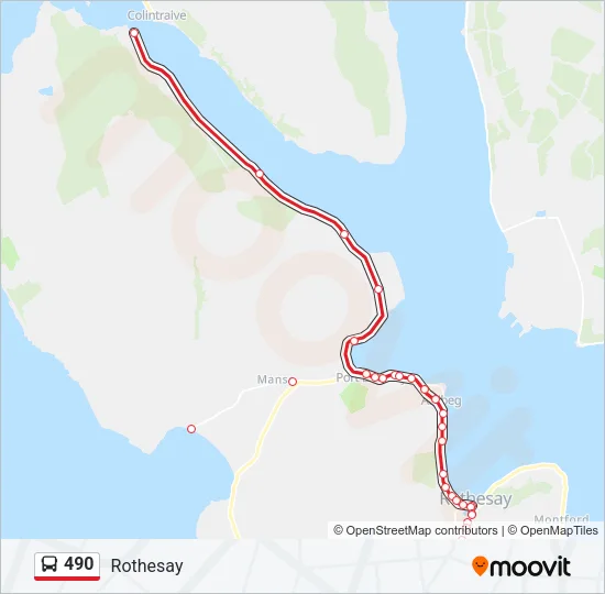 490 Bus Line Map