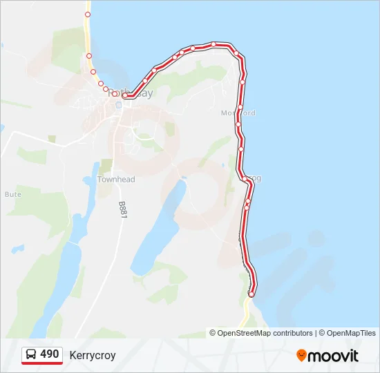 490 Bus Line Map