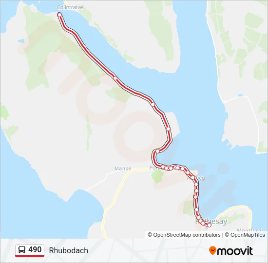 490 Bus Line Map