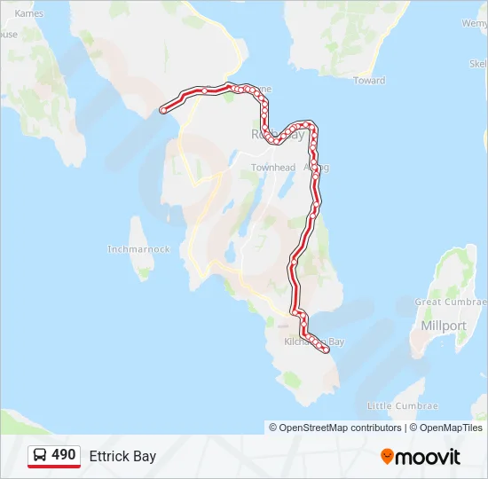 490 Bus Line Map