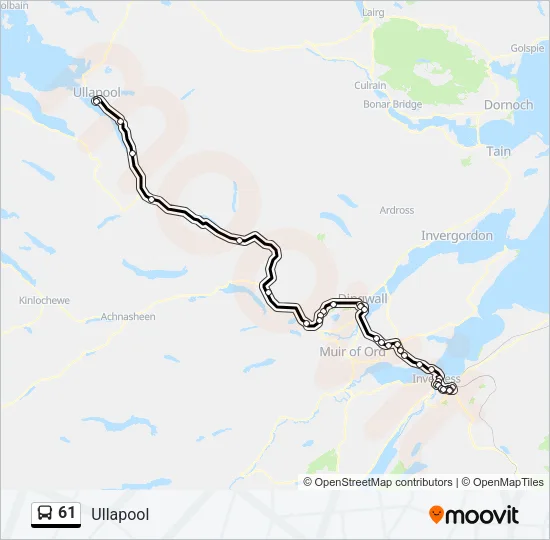61 Bus Line Map