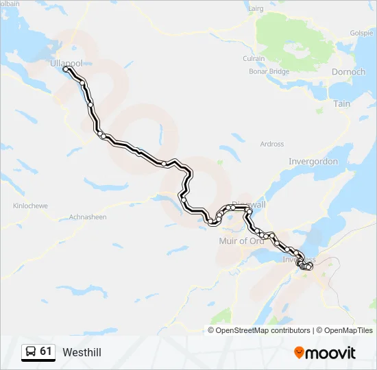 61 Bus Line Map