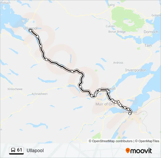61 Bus Line Map