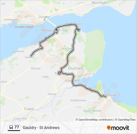77 Route: Schedules, Stops & Maps - Gauldry (Updated)