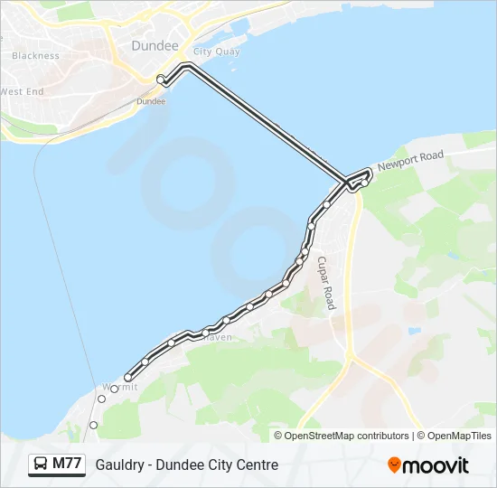 M77 Bus Line Map