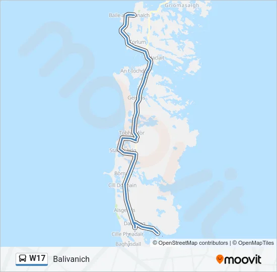 W17 Bus Line Map