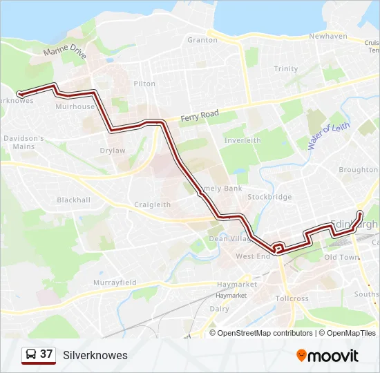 37 Bus Line Map