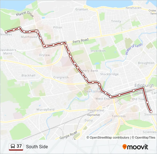37 Bus Line Map