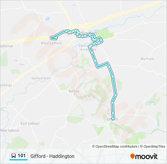 101 Bus Line Map