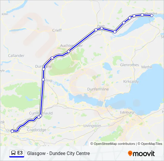 E3 Bus Line Map