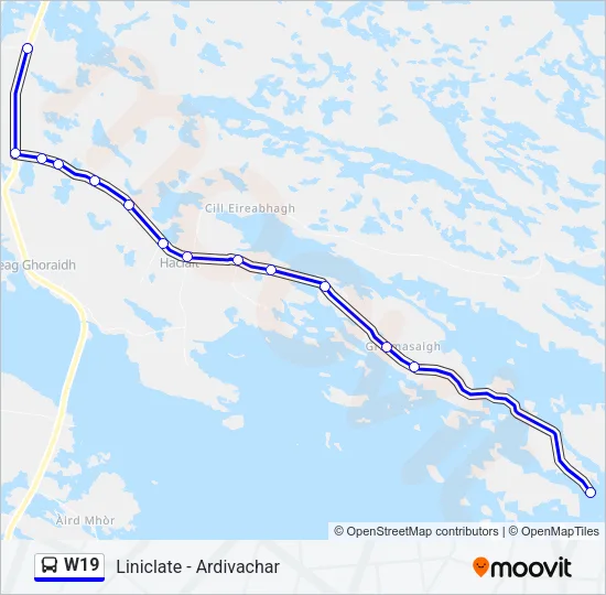 W19 Bus Line Map
