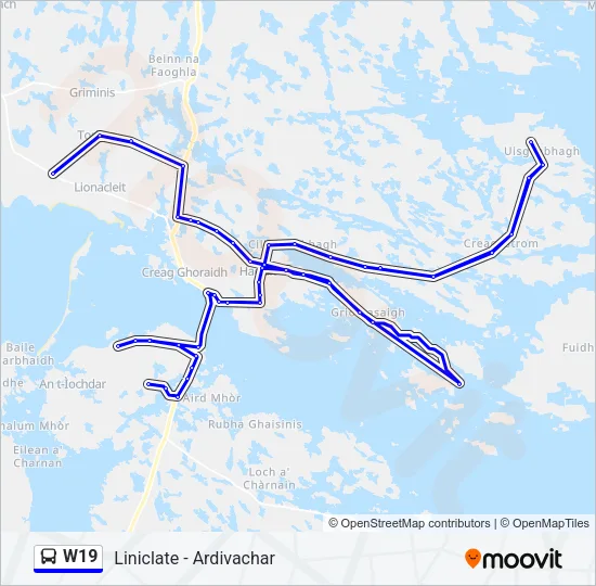 W19 Bus Line Map