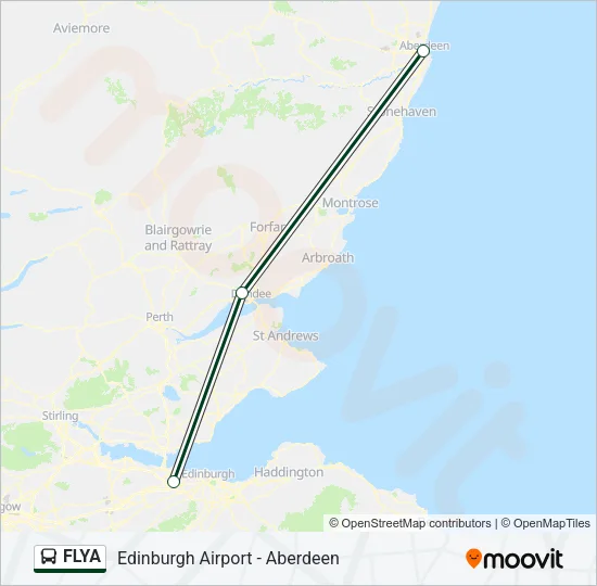 FLYA Bus Line Map