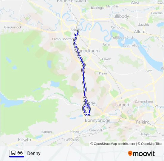 66 Bus Line Map