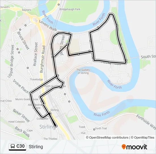 C30 Bus Line Map