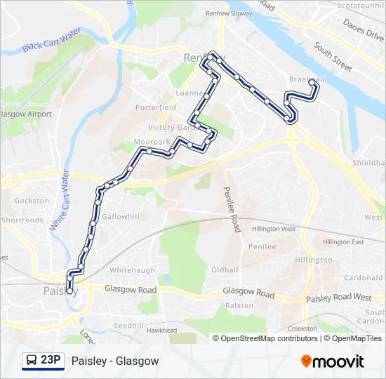 23P Bus Line Map