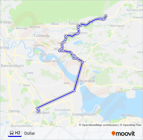 H2 Bus Line Map
