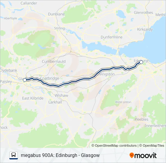 MEGABUS 900A Bus Line Map