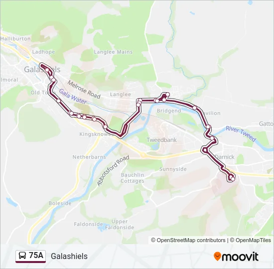 75A Bus Line Map