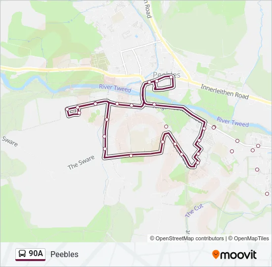 90A Bus Line Map