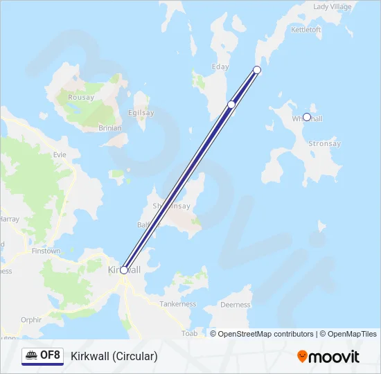 OF8 Ferry Line Map