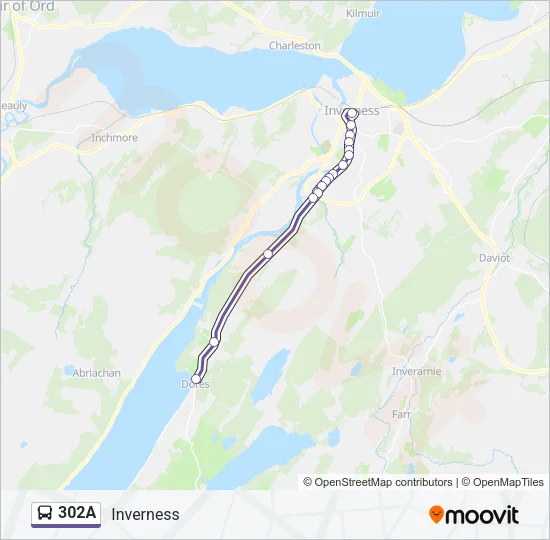 302A Bus Line Map