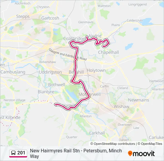 201 Bus Line Map