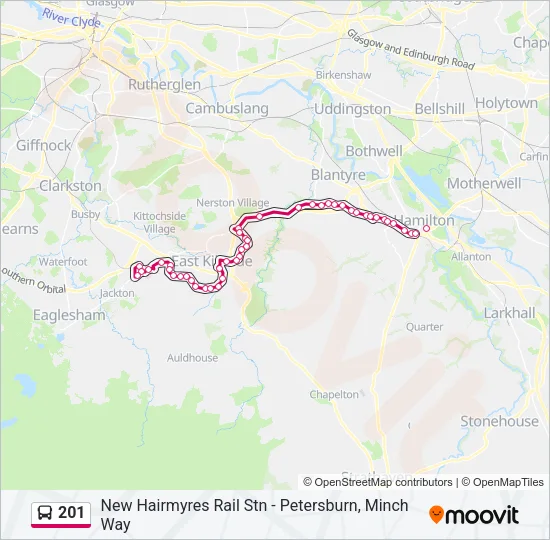 201 Bus Line Map