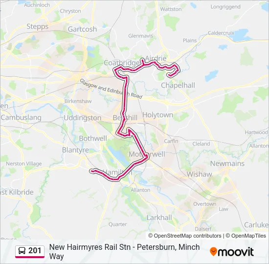 201 Bus Line Map